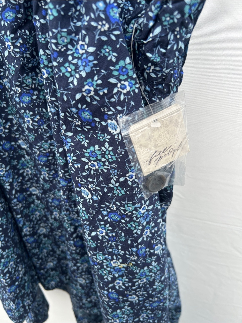 Free People Navy Blue Floral Smocked Sundress - Picture 8 of 9